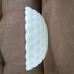 Vintage Anchor Hocking Milk Glass Bubble Bowl In Amazing Condition